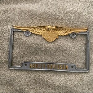 Harley-Davidson Gold and Silver License Plate Frame